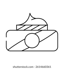 cream for callus treatment line icon vector. cream for callus treatment sign. isolated contour symbol black illustration