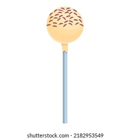 Cream candy icon cartoon vector. Cake pop. Lollipop sugar