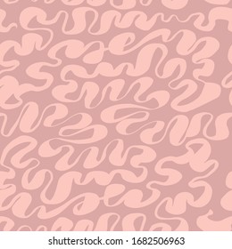 Cream and caramel colors wavy texture seamless pattern for background, fabric, textile, wrap, surface, web and print design. Elegant wave ribbon stroke repeatable motif. 