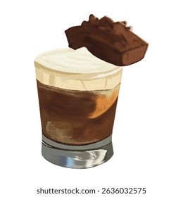 Creme caramelo Einspanner café drinque Sobremesa Financier