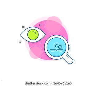 Cream care sign. Research complex icon. Collagen skin line icon. Cosmetic lotion symbol. Analytics or analysis banner. Collagen skin sign. Vector