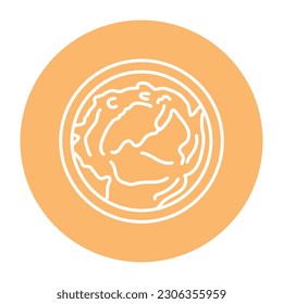 Cream cheese black line icon. Dairy product. Pictogram for web page, mobile app, promo.