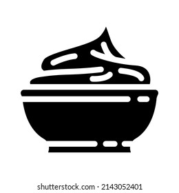 cream cheese glyph icon vector. cream cheese sign. isolated contour symbol black illustration