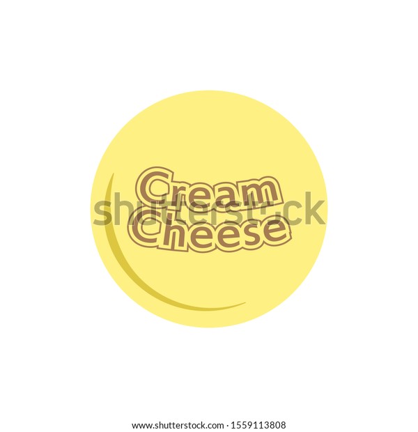 Cream Cheese Label Design Element Stock Vector (Royalty Free