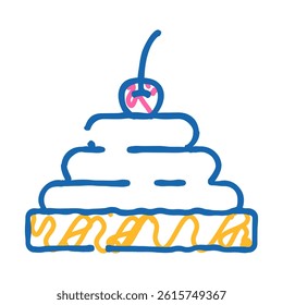 cream cheese milk product doodle icon sketch vector. cream cheese milk product sign. isolated symbol illustration