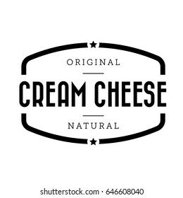 Cream Cheese vintage stamp vector