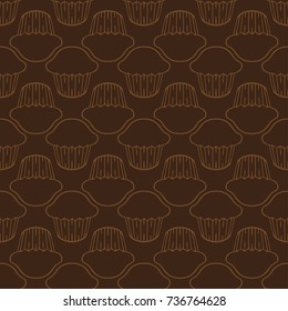 Cream choco cake seamless pattern