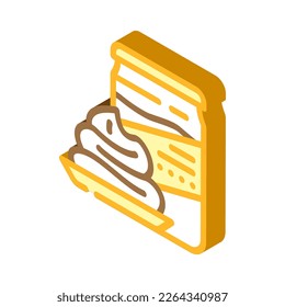 cream chocolate candy food isometric icon vector. cream chocolate candy food sign. isolated symbol illustration