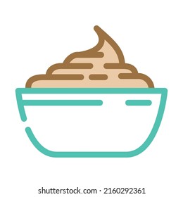 cream chocolate color icon vector. cream chocolate sign. isolated symbol illustration