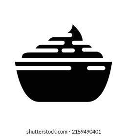 cream chocolate glyph icon vector. cream chocolate sign. isolated contour symbol black illustration
