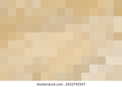 Cream chocolate pixel background, gradient abstract tile background. Rectangular colourful check pattern.