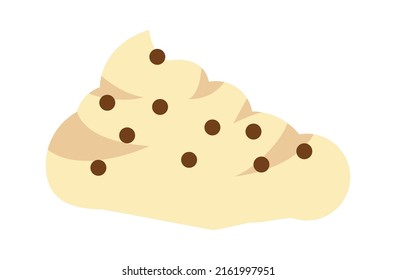 Cream with chocolate. Vector illustration