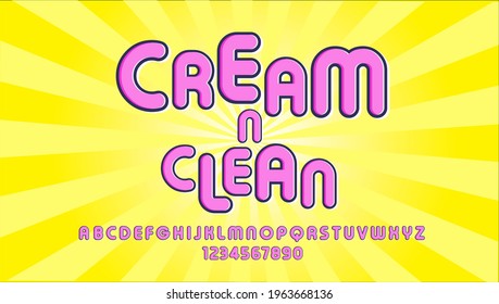 Cream and Clean font for cute design