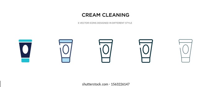 cream cleaning icon in different style vector illustration. two colored and black cream cleaning vector icons designed in filled, outline, line and stroke style can be used for web, mobile, ui