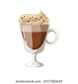 Cream coffee icon illustration. Vector design