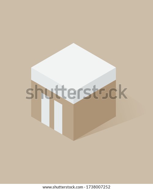 Cream Color Flat Box Design Stock Vector (Royalty Free) 1738007252 ...