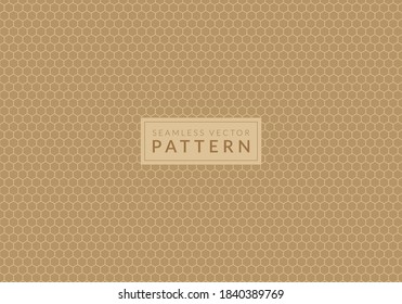 Cream color hexagon honeycomb seamless pattern vector graphic design background