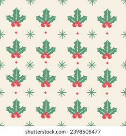 cream color vector background with Christmas paper motifs with leaf motifs