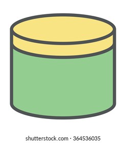
Cream Container Flat Icon Illustration
