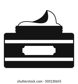 Cream container icon. Simple illustration of cream container vector icon for web