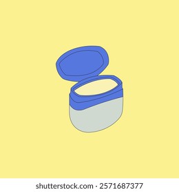 Cream container vector illustration. Product for cosmetic use