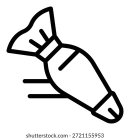 Icono de cocina de crema. Icono de Vector de cocina de crema de contorno para Diseño web aislado sobre fondo blanco