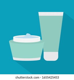 cream cosmetic icon- vector illustration