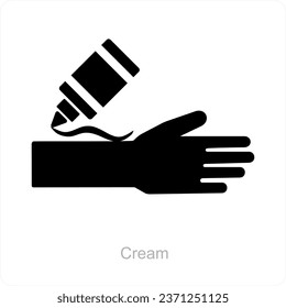 Icon-Konzept für Creme und Kosmetik