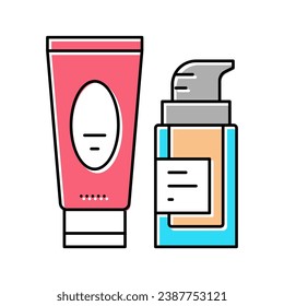 cream cosmetics packages color icon vector. cream cosmetics packages sign. isolated symbol illustration