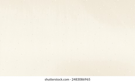 Cream craft paper texture. Vintage ecru background with dots, speckles, specks, flecks, particles. Light craft repeating wallpaper. Natural beige grunge surface background. Vector backdrop