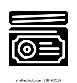 cream cucumber glyph icon vector. cream cucumber sign. isolated symbol illustration