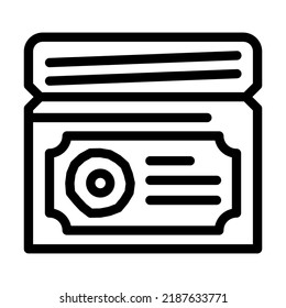 cream cucumber line icon vector. cream cucumber sign. isolated contour symbol black illustration
