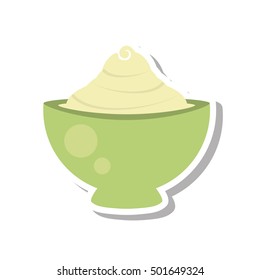 cream cup spa product isolated icon vector illustration design