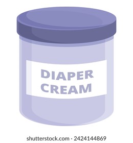 Cream diaper pot icon cartoon vector. Health formula child. Small paper