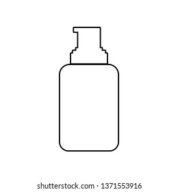 cream with dispenser icon. Element of Beauty salon for mobile concept and web apps icon. Outline, thin line icon for website design and development, app development