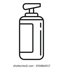 Cream dispenser icon. Outline cream dispenser vector icon for web design isolated on white background