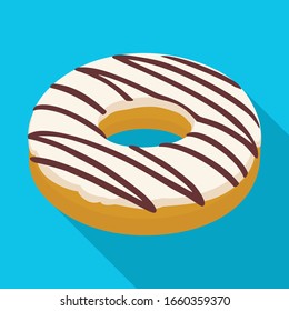 Icono vectorial de anillos de crema.Icono vectorial plano aislado en anacardos de crema de fondo blanco.