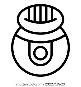 Vector de contorno de icono del epilataje de crema. Piel. Cuidado corporal