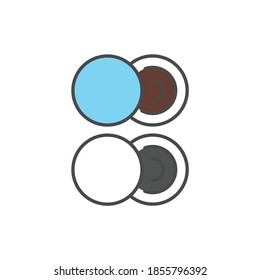 Cream eyeshadow color line icon. Pictogram for web page, mobile app, promo. UI/UX/GUI design element. Editable stroke.