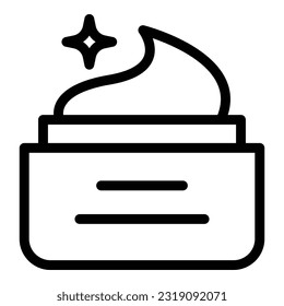 Cream face icon outline vector. Man cosmetic. Shave bottle