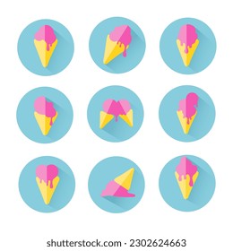 I cream. Flat design ,i cream vector,i cream illustration.