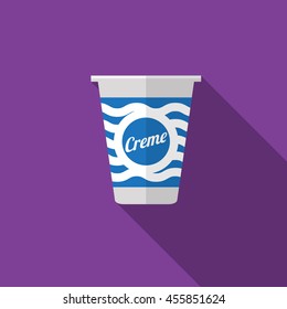 Cream flat icon illustration isolated vector sign symbol