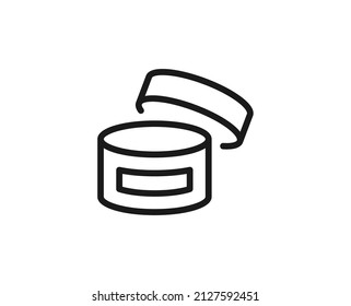 Cream flat icon. Single high quality outline symbol for web design or mobile app.  Makeup thin line signs for design logo, visit card, etc. Outline pictogram EPS10