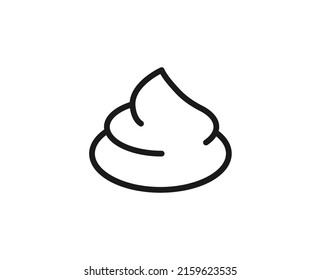 Cream flat icon. Single high quality outline symbol for web design or mobile app.  Skin care thin line signs for design logo, visit card, etc. Outline pictogram EPS10