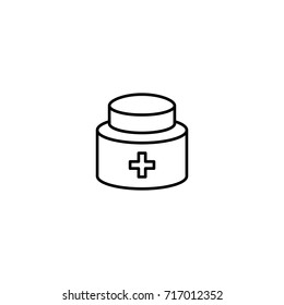 Cream flat icon. Single high quality symbol of line meical vector for web design or mobile app. Color sign of vet for design logo. Single pictogram on white background