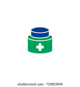 Cream flat icon. Single high quality symbol of line medical vector for web design or mobile app. Color sign of vet for design logo. Single pictogram on white background