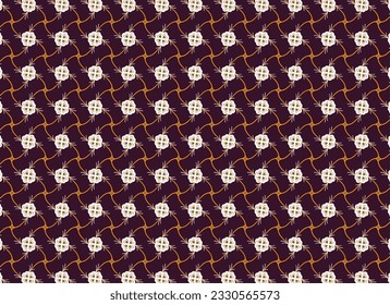 Cream floral on damask pattern abstract tribal geometric shapes symmetry classic style retro vintage background wallpaper print clothing illustration vector rug tile.