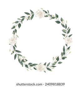 Cream Gardenia Flower Frame Background