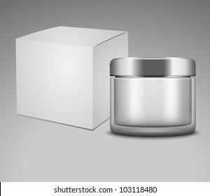 Cream, Gel Or Powder, Gray, Jar Can Cap Bottle with box, package