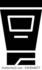 Cream Glyph Icon - Single Icon, Vector